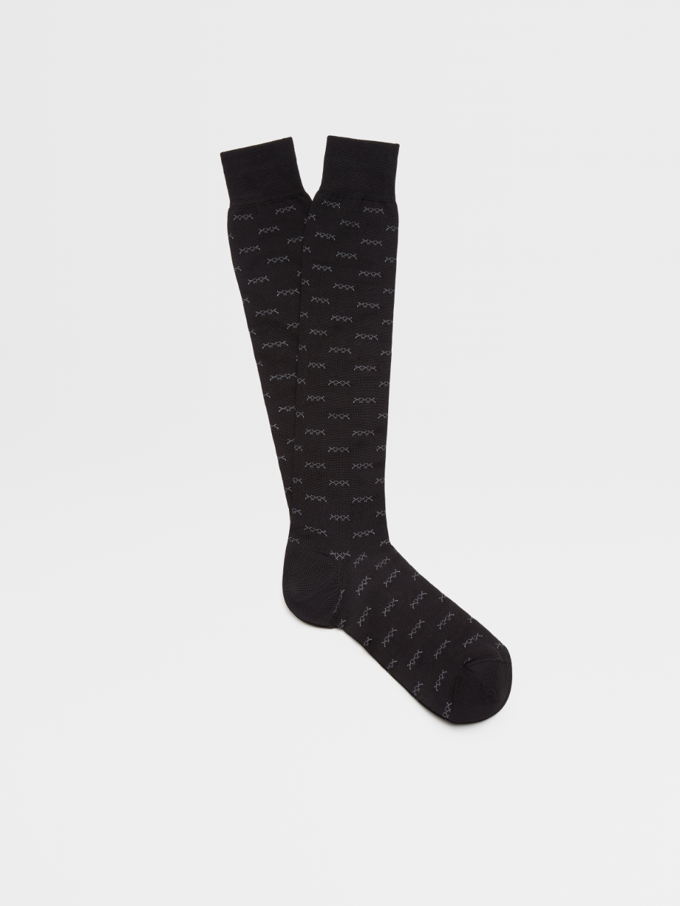 Black Iconic Triple X Cotton Blend Mid Calf Socks